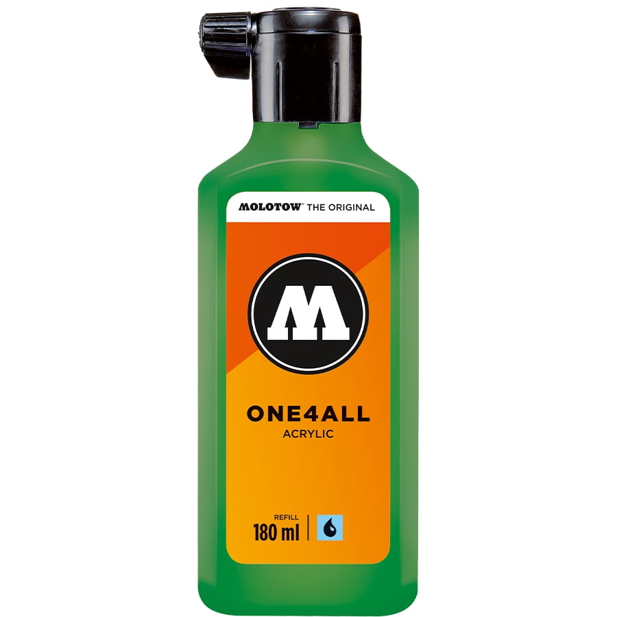 Molotow® ONE4ALL™ Acrylic Paint Marker Refill, Clover Green, 180mL Bottle