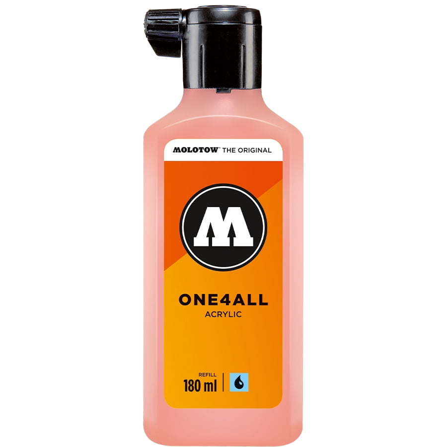 Molotow® ONE4ALL™ Acrylic Paint Marker Refill, Coral, 180mL Bottle