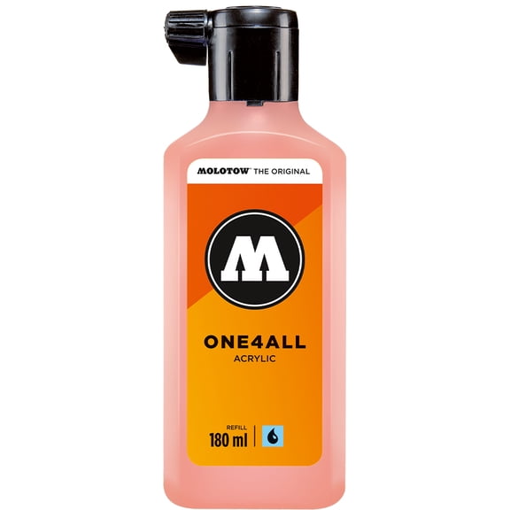 Molotow® ONE4ALL™ Acrylic Paint Marker Refill, Coral, 180mL Bottle