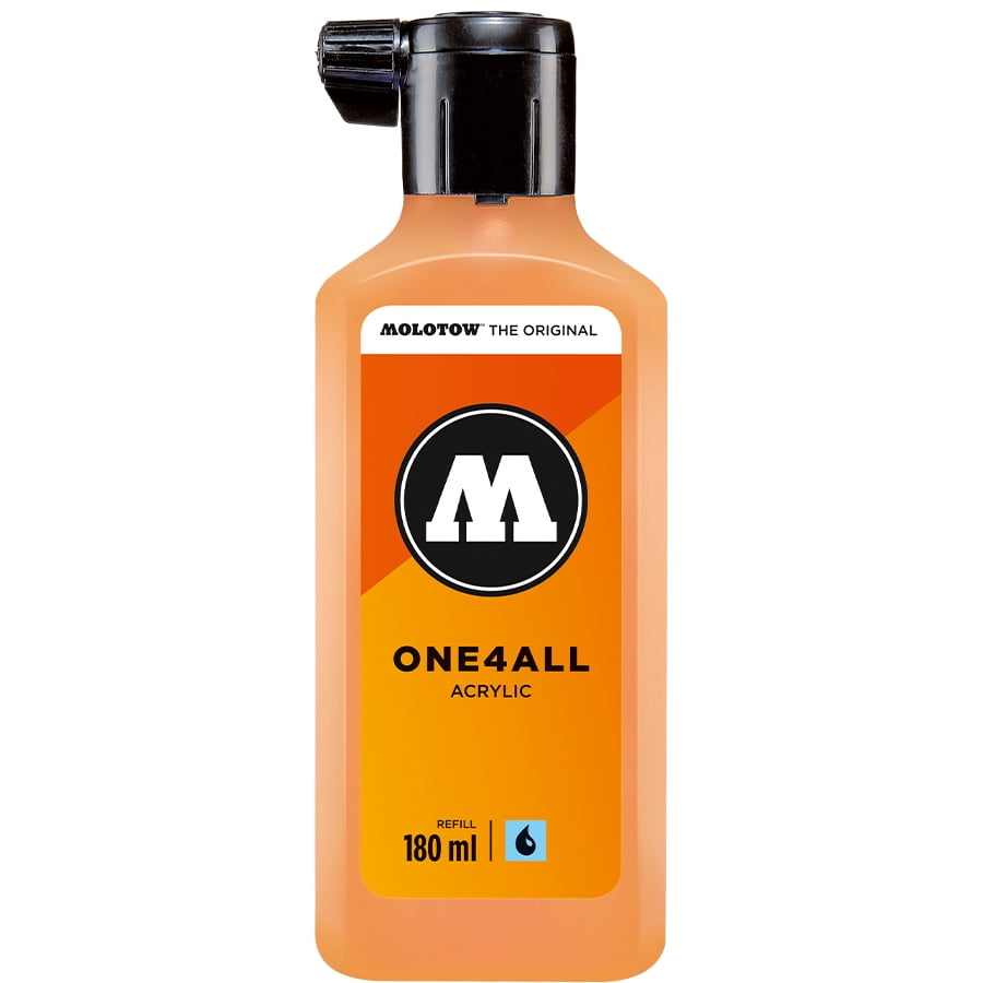 Molotow® ONE4ALL™ Acrylic Paint Marker Refill, Goldfish, 180mL Bottle