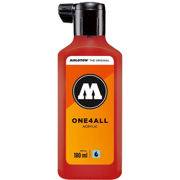 Molotow® ONE4ALL™ Acrylic Paint Marker Refill, Raspberry Red, 180mL Bottle