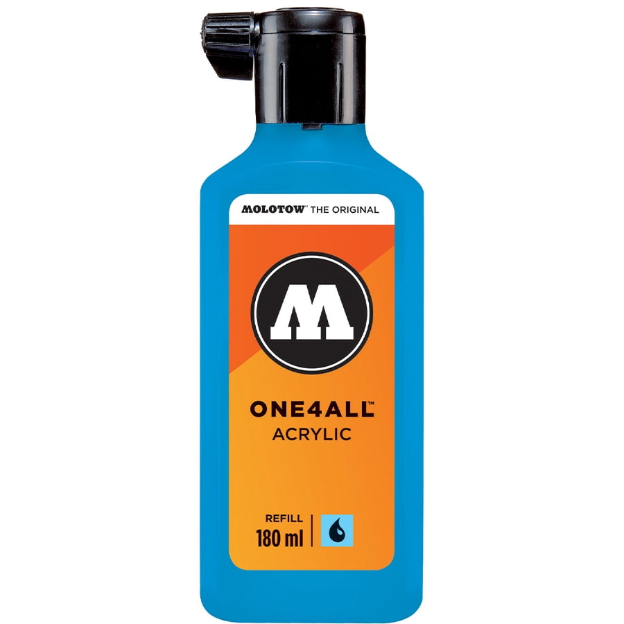 Molotow® ONE4ALL™ Acrylic Paint Marker Refill, Shock Blue, 180mL Bottle