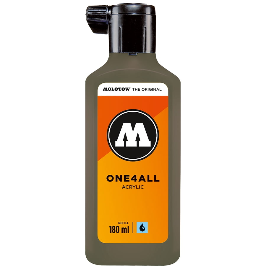 Molotow® ONE4ALL™ Acrylic Paint Marker Refill, Stone Grey Dark, 180mL Bottle