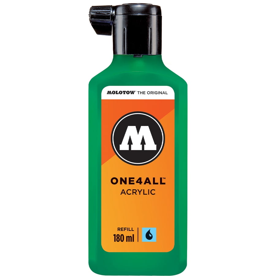 Molotow® ONE4ALL™ Acrylic Paint Marker Refill, Turquoise, 180mL Bottle