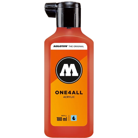 Molotow® ONE4ALL™ Acrylic Paint Marker Refill, Vermilion, 180mL Bottle