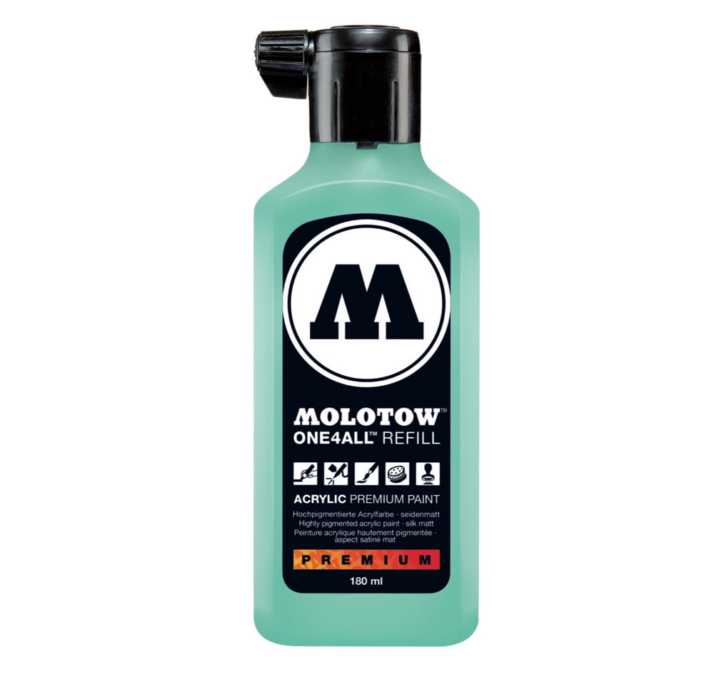 Molotow One4All Acrylic Paint Marker Refill, 180ml Bottle, Lago Blue Pastel (692.020)