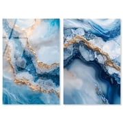 Molt Topaz Set Acrylic Print Sage Gold Wall Art Set by Art Remedy, Ready to Hang, 10 x 15