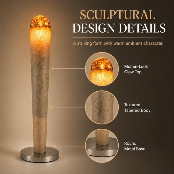 Molten Glow Floor Lamp, Warm Dynamic Visual LED Standing Light Lava Inspired Conversation Piece for Living Space
