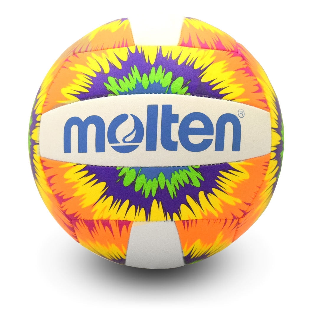 Molten MS500-NTD Neon Tie Dye Synhth Leather Volleyball - Walmart.com