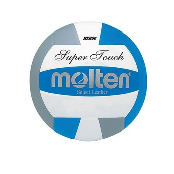 Molten Super Touch Premium Leather Volleyball - Blue/Gray
