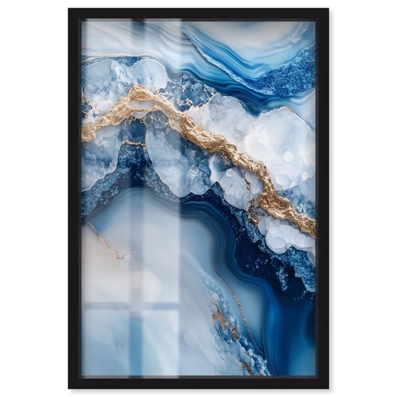 Molten Topaz II Shadowbox Print Geode Wall Decor by Art Remedy, Black Frame, 10 x 15