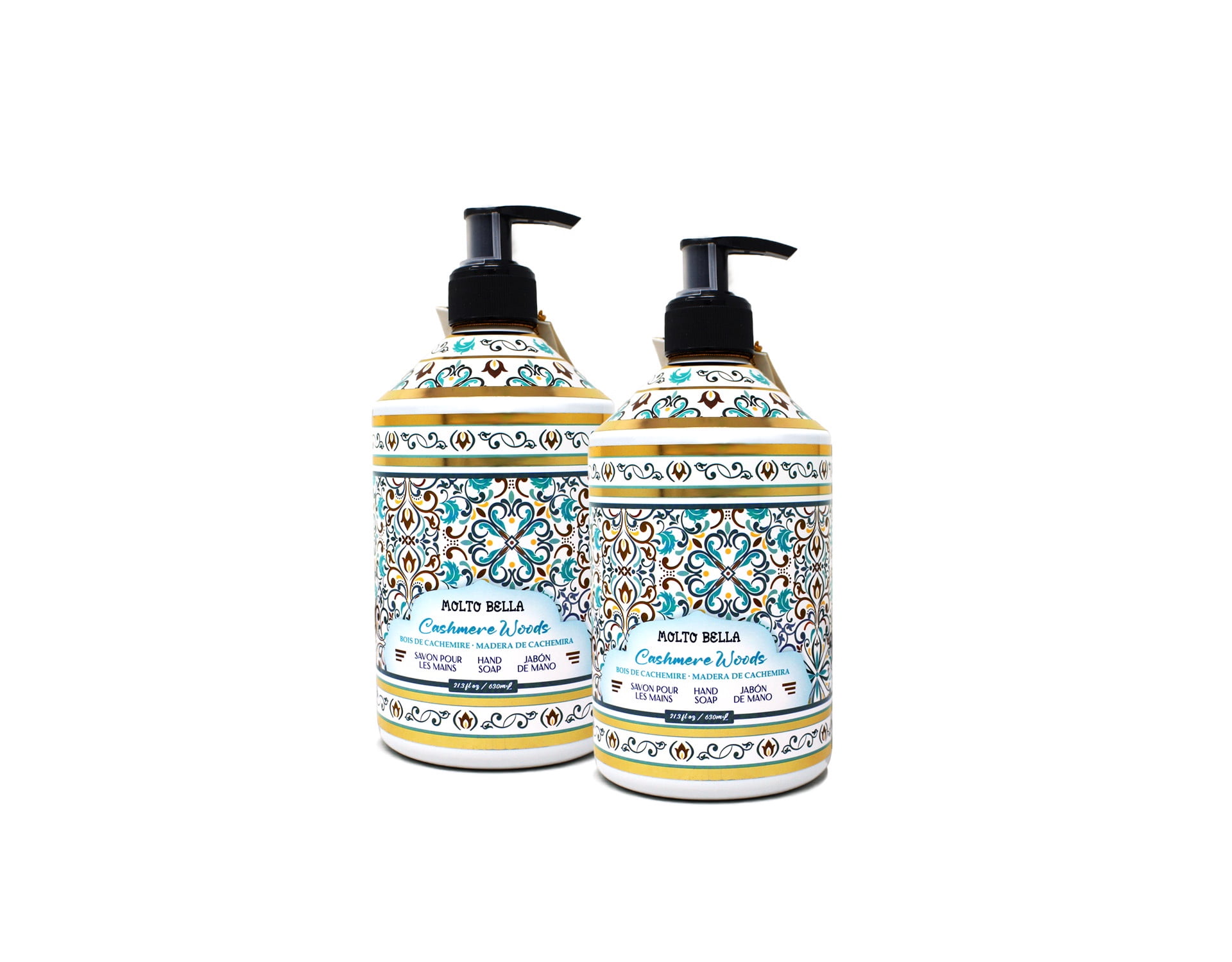 Molto Bella Hand Soap, Cashmere Woods, 21.3 fl oz Pump Bottle 2 Pack