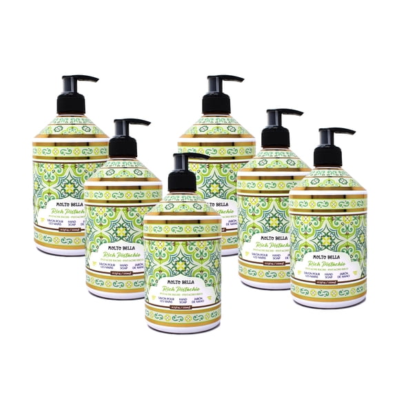Molto Bella Hand Soap, Cashmere Woods, 21.3 fl oz Pump Bottle 6 Pack