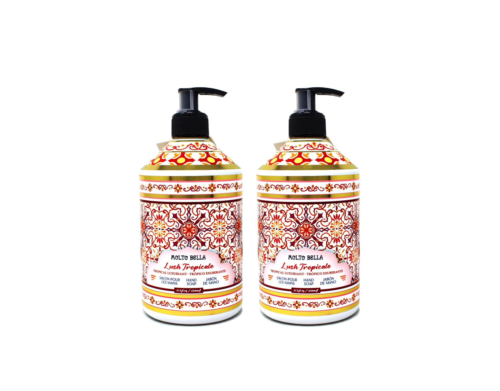 Molto Bella Hand Soap, Lush Tropicale Scent, 21.3 fl oz, 2 Pack