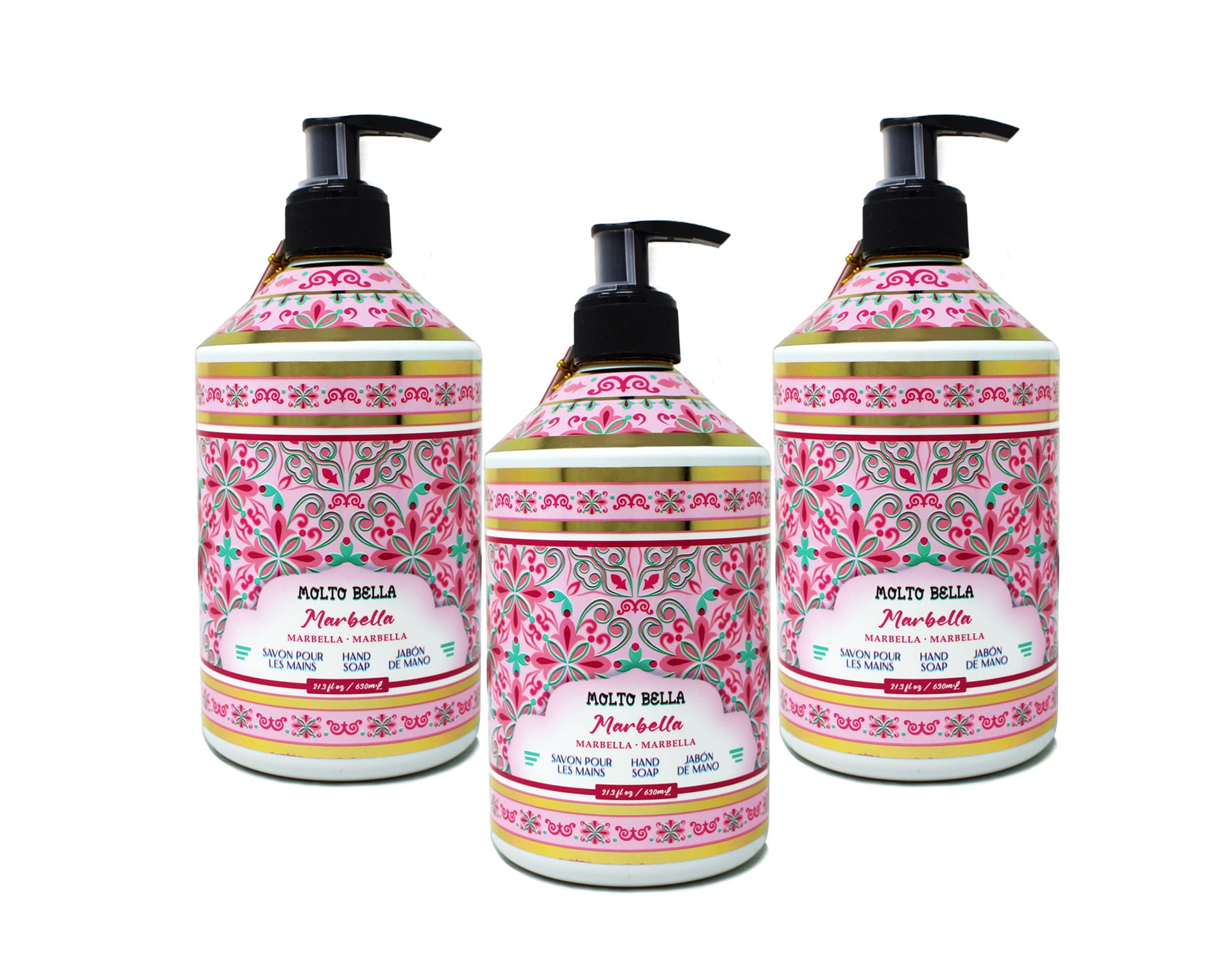 Molto Bella Hand Soap, Marbella Scent, 21.3 fl oz 3 Pack