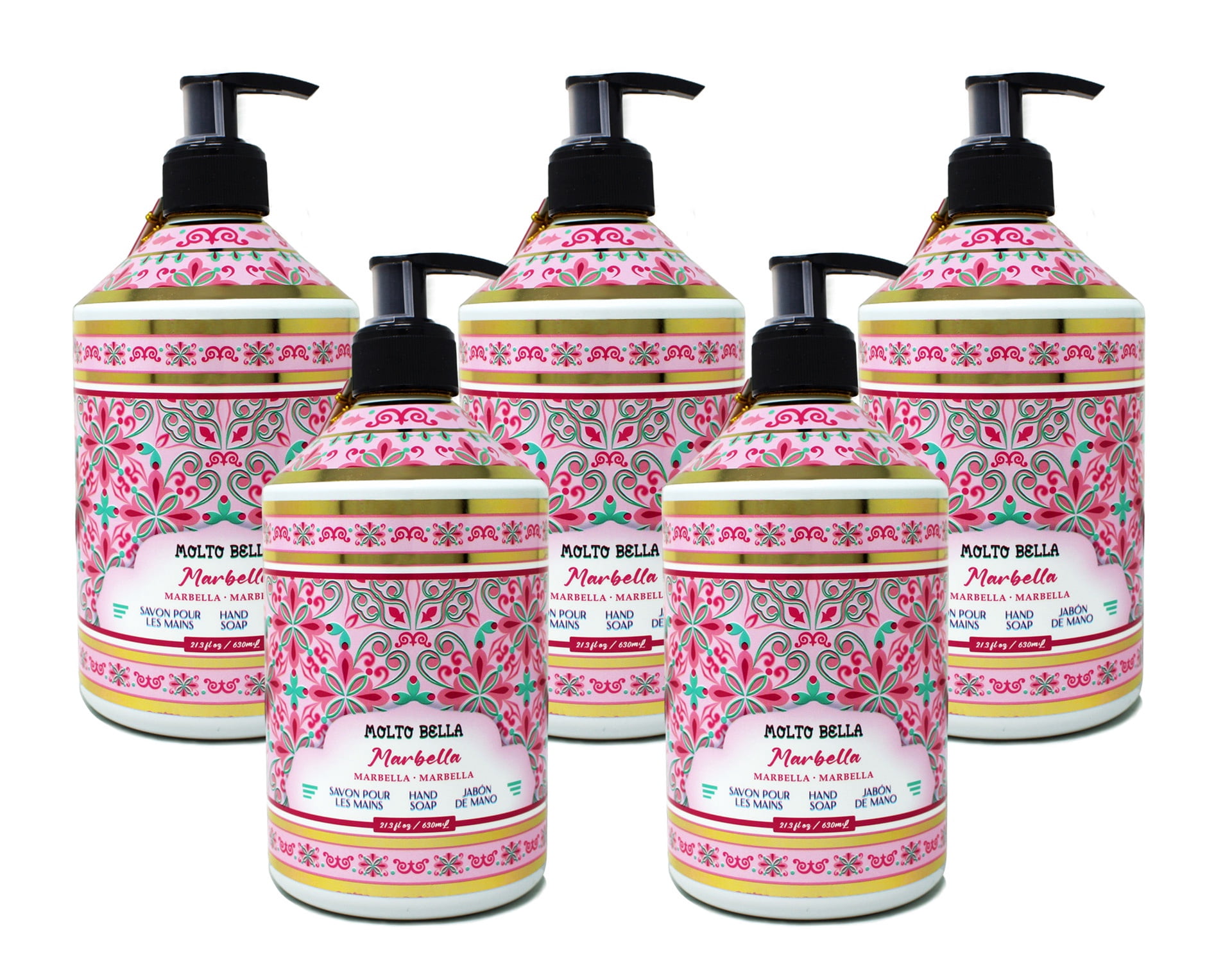Molto Bella Hand Soap, Marbella Scent, 21.3 fl oz 5 Pack