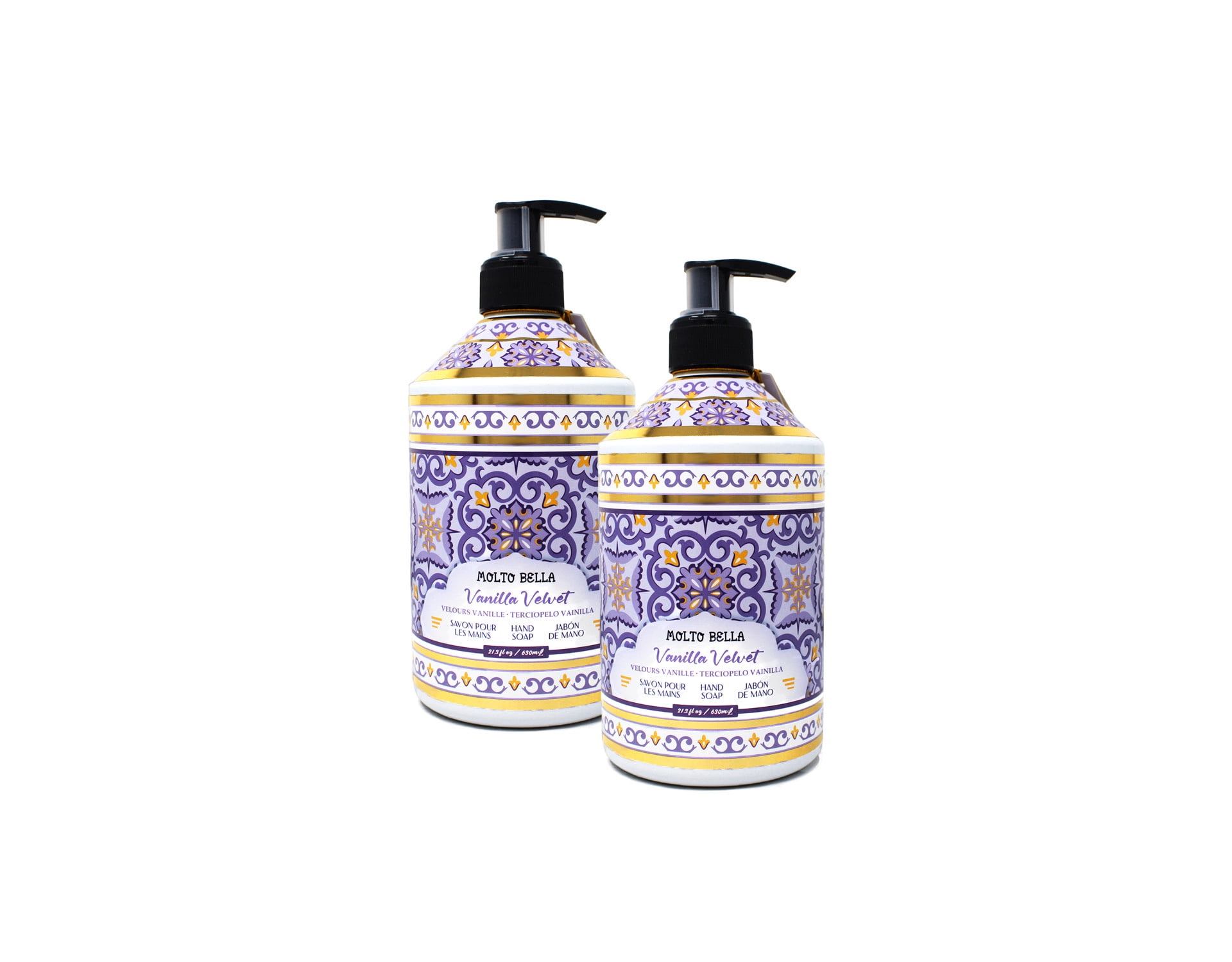 Molto Bella Liquid Hand Soap, Vanilla Velvet Scent, 21.3 fl oz 2 Pack