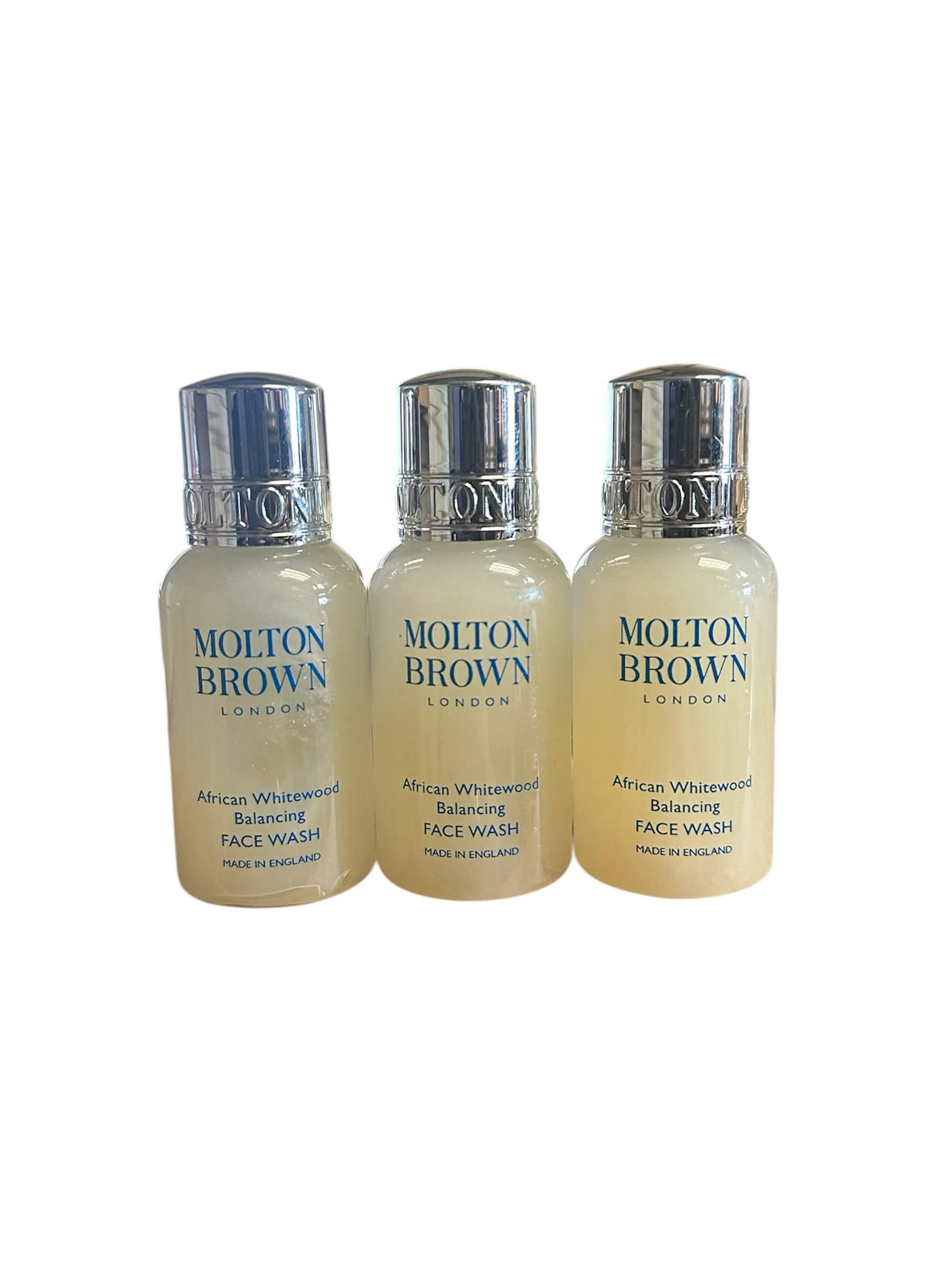 Molton Brown London African Whitewood Balancing Face Wash 1 fl oz (Pack of 3) | Hydrating Facial Cleanser