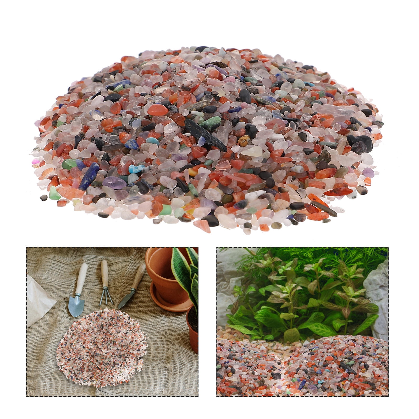 Picture of Moluckfu 1 Set Fish Tank Gravels White Crystal Decorative Betta Gravel ...