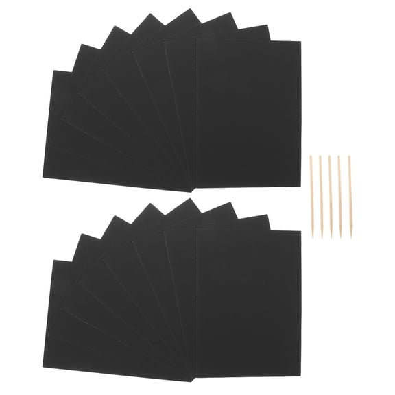 Moluckfu 1 Set Scratch Paper Kit Cultivate Creativity and Imagination Safe for Children Black 18.0x12.5x0.4in