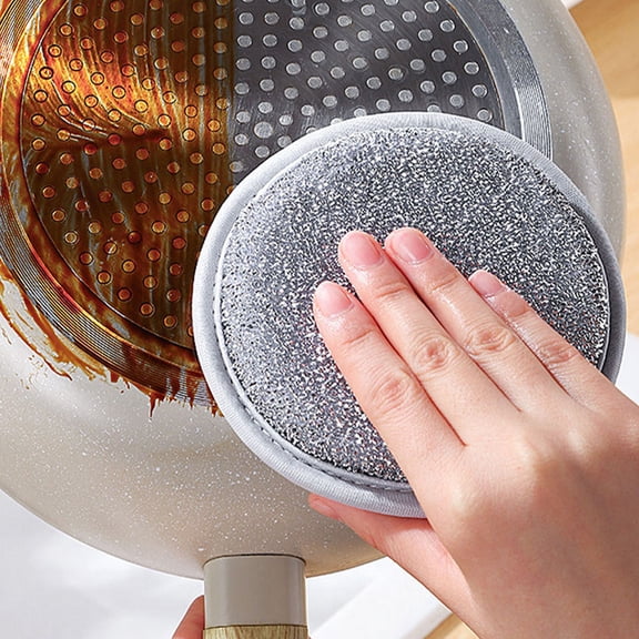 Moluckfu 10-Pack Double-Sided Stainless Steel Scrubbers for Kitchen Cleaning and Dishwashing, Dish Care Sponges