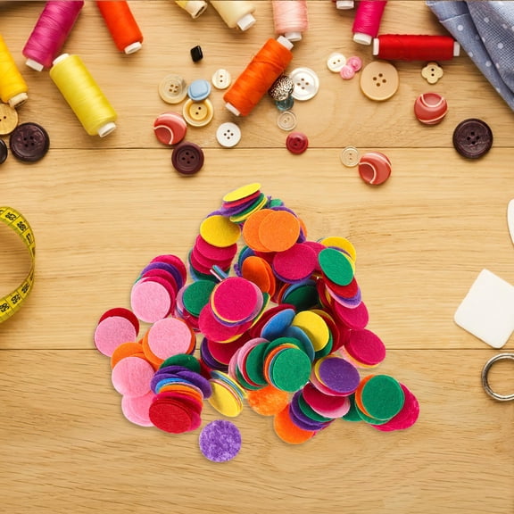 Moluckfu 1000Pcs Craft Fabric Felt Circles Multi Color Rounds for Patchwork and Costume Accessories