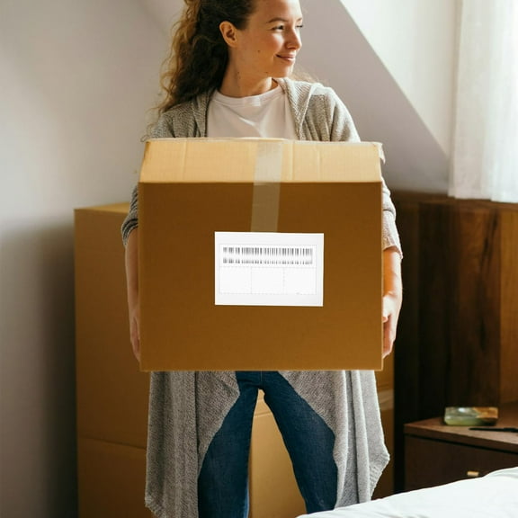 Moluckfu 100PCS Plastic Envelopes Clear Label Covers for Self-Adhesive and Document Handling