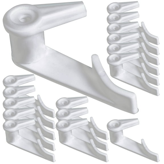 Moluckfu 100Pcs White Light Fixture Parts for Offices and Hotels 1.97X0.79X0.59in