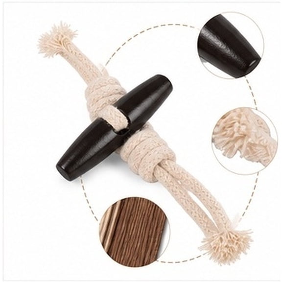 Moluckfu 10Pairs Wooden Toggle Buttons for Jacket Sewing Projects, Beige Resin Wood, Hand Sewn