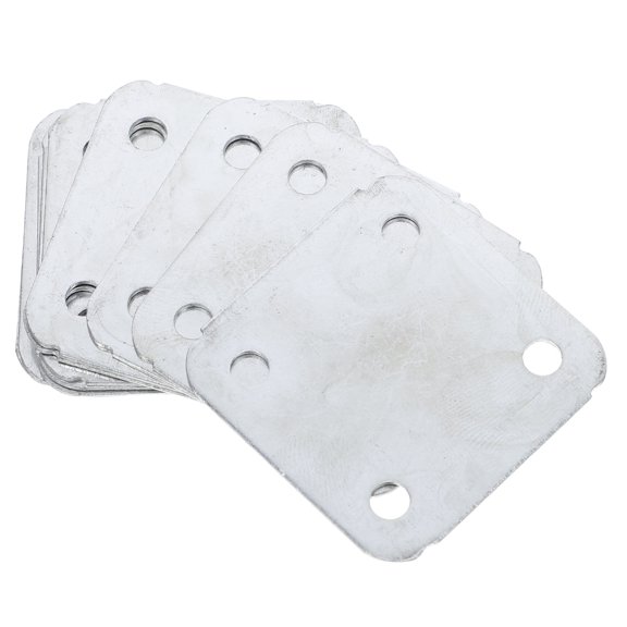 Moluckfu 10Pcs Flat Support Braces Square Metal Brackets for Wood Furniture Reinforcement