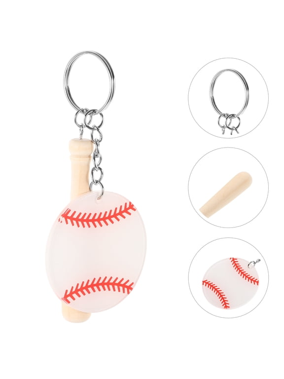 10Pcs Softball Key Chains with Smooth Surface and Eye Catching Baseball Design