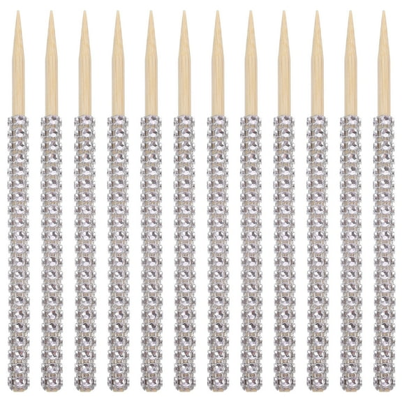 Moluckfu 12Pcs Compact Cake Sticks for Apples Pink Wood Multipurpose Safe to Use