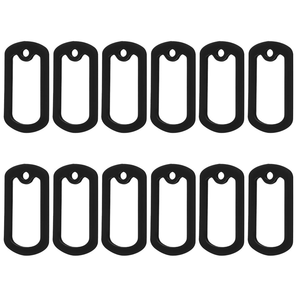 Moluckfu 12Pcs Pet Tag Covers in Black Silicone Soft Protective Sleeves ...