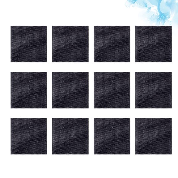 Moluckfu 12Set Carpet Anti Slip Patch Hook and Loop Fastener for Living Room and Bedroom Rugs