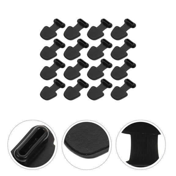 Moluckfu 16Pcs Black Usb C Cover for Smartphone Users with Dustproof and Water Functionality