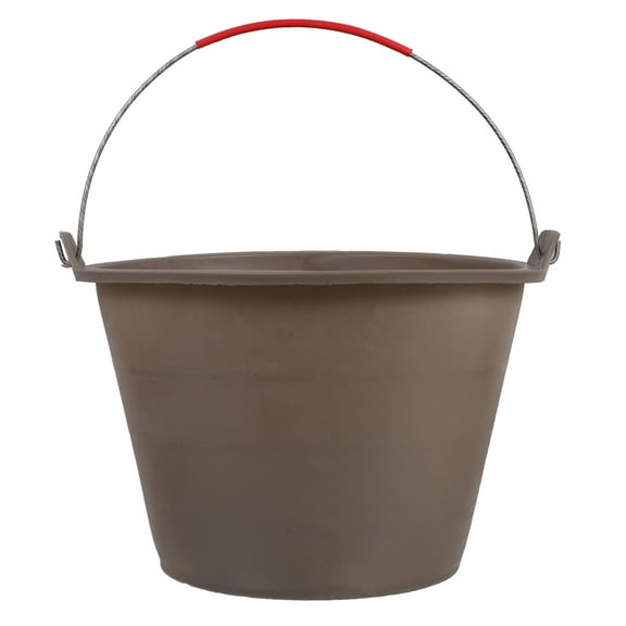 Moluckfu Buckets with Handles Heavy Duty Bucket Plastic Dark Brown 1Pcs for Workers