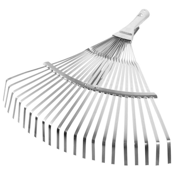 Moluckfu 1Pack Garden Rake for Leaves with Durable Wood Handle and Leaf Collecting Function 42.0x41.0x6.5in
