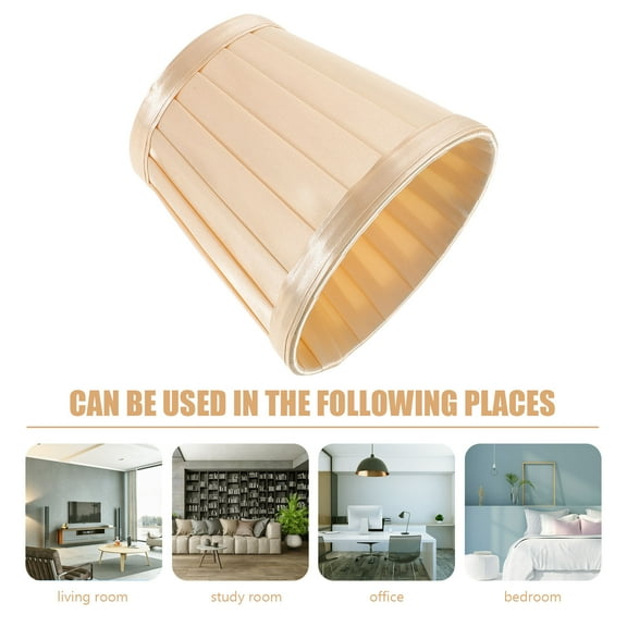 Moluckfu 1Pack Lampshade Wall Light Beige Cloth Round Dustproof for Bedside Lamp Study