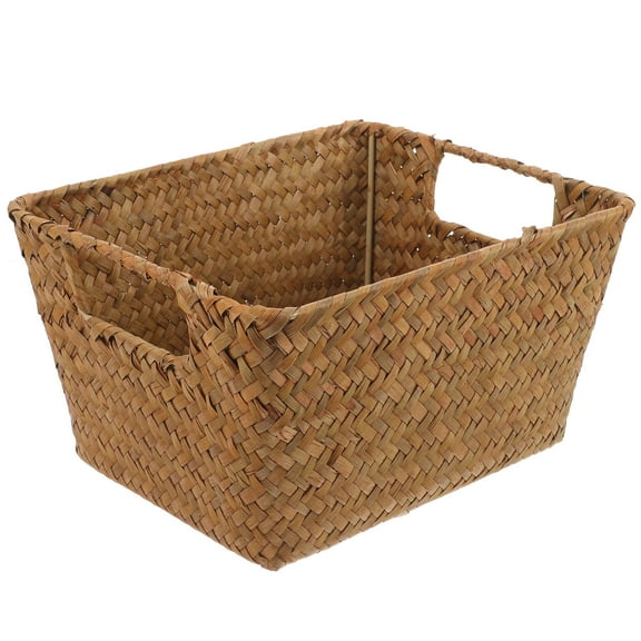 Moluckfu Weaved Basket Decorative Basket Straw Braided 1Pcs