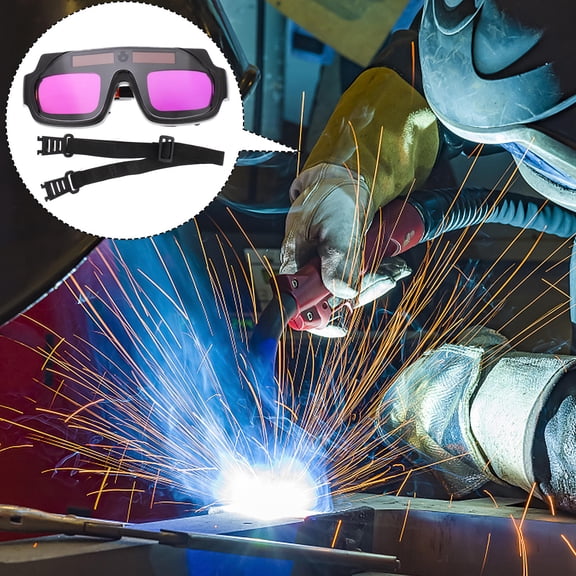 Moluckfu 1Pc Solar Rechargeable Welding Glasses Black Durable ABS and LCD Eye Protection
