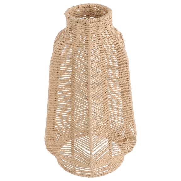 Moluckfu 1Pcs Light Shades Ceiling Woven Paper Lampshade Light Brown 32.5x0.8in