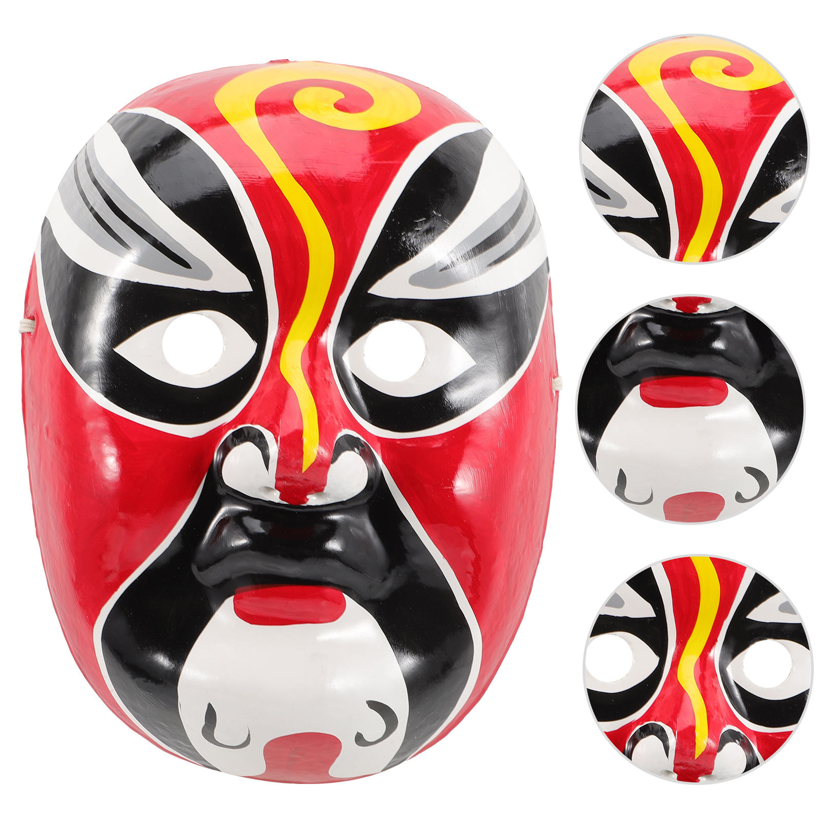 Paper Pulp Mask Moluckfu 1Pcs Multi Colored Gypsum Paper Pulp Chinese Mask For Wall ...