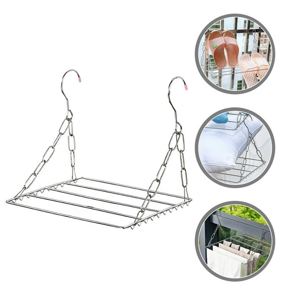 Moluckfu Space Saving Drying Rack Stainless Steel Silver 1Pack 11.8x9.8in