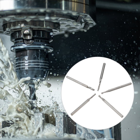 Moluckfu 1 Set High Durability Steel CNC Engraving Milling Bit, Precision Router Cutter Tool for Acrylic and PVC Plastic Sheets