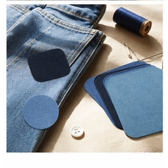 Moluckfu 1Set Simple Sweater Repairing Patch Iron on Cloth Patch for Pants Knee Applique in Assorted Color