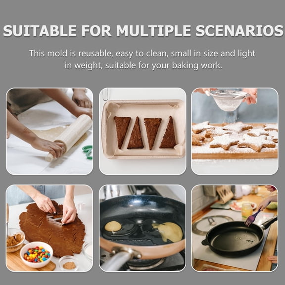 Moluckfu 1Set Plated Silver Stainless Steel Baking Molds for Cookies Chocolates and Candy
