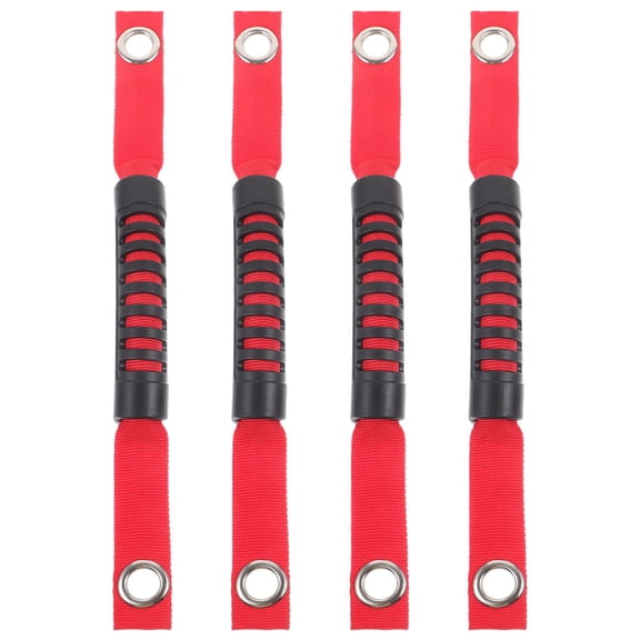Moluckfu 2 Pairs Kayak Carry Handles with Red Plastic Grips, Boat Handle Accessories for Easy Transport