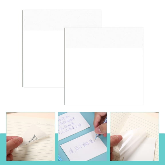 Moluckfu 200 Sheets Memo Sticker Pvc Repositionable Notes for Students