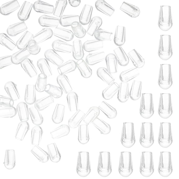 Moluckfu 200Pcs Dishwasher Rail End Cap Transparent PVC for Home Kitchen Use