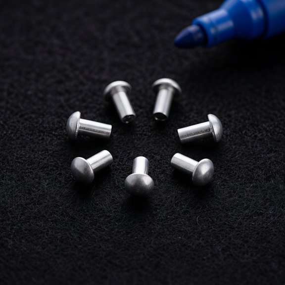 Moluckfu 200pcs Aluminum round Head Rivets M5x10 for Crafts and Fastening